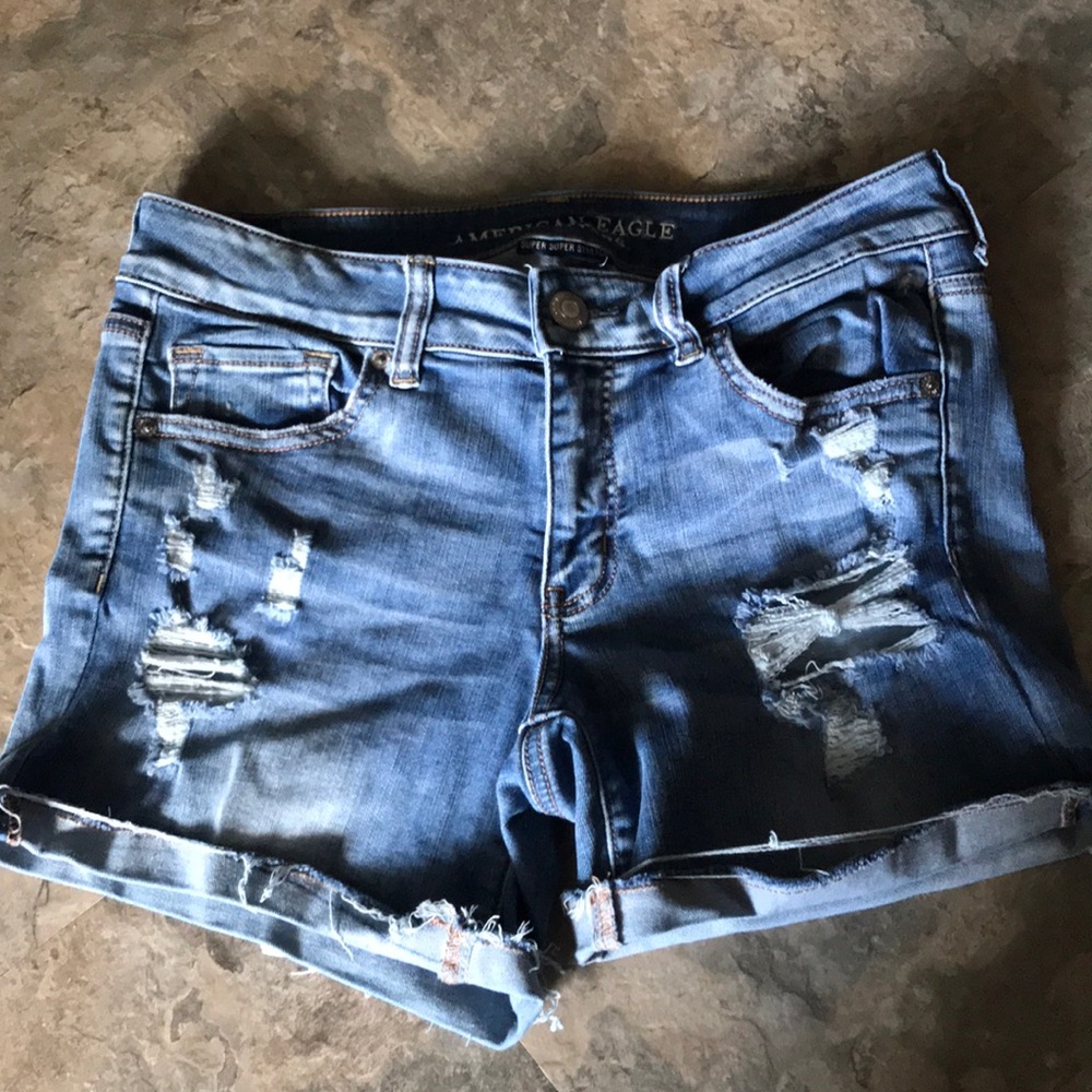 Blue jean American Eagle Midi shorts